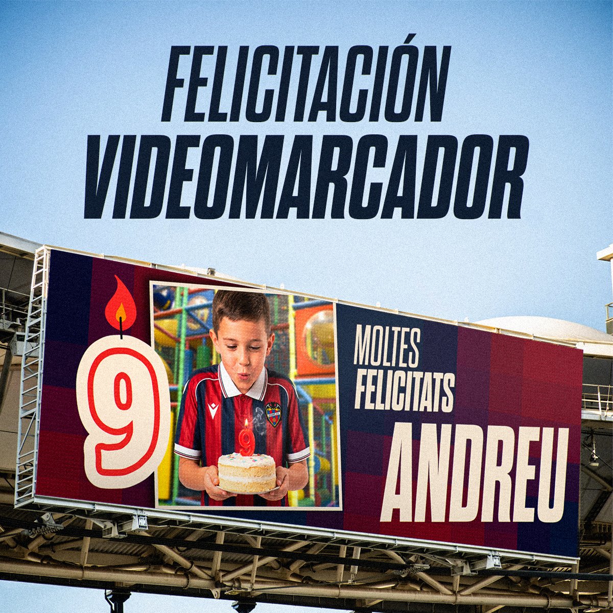 Felicitación en videomarcador